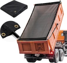 HOMBYS Black 7x14 ft Dump Trailer Truck Mesh Tarp withGrommets,HeavyDutyMeshTarp