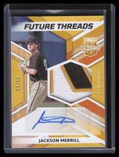 2022 Elite Extra Future Threads Signature Gold Jackson Merrill RC Patch Auto /10