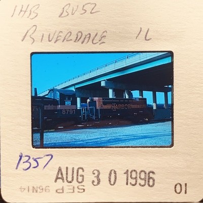 1996 IHB BU52 Train Riverdale IL 35mm Color Slide Railroad Locomotive