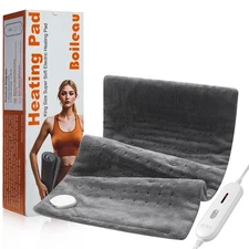 Electric Heating Pad for Back Pain Relief, 12"x24" XL Large and 3 Heating Lev...