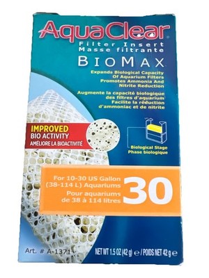 WOW! AquaClear Filter Insert BioMax for 10-30 US Gallons NEW & FAST FREE SHIP!