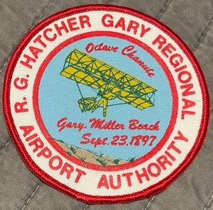 Rare Obsolete Gary Indiana IN RG Hatcher Gary Regional Airport Authority Patch