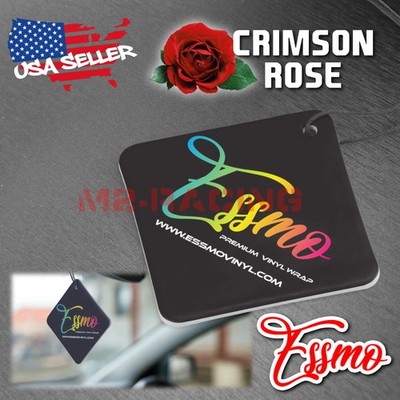ESSMO Black Air Freshener Crimson Rose Scent Long Lasting Car Home Hanging Fresh