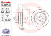 2X Bremsscheibe Hinten Brembo 08394724 FÜR Bmw
