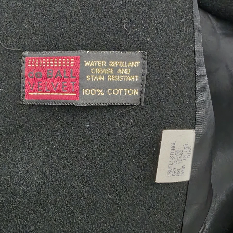 VTG Jofeld Wool Blend Trench Coat Womens M Black Double Breasted 90s Full Length - Image 4 of 4