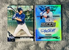 Alika Williams 2021 Prizm Draft Picks Signing Sessions Auto Bowman Platinum /299