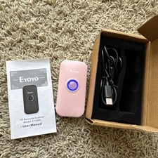 Pink Eyoyo Barcode Scanner Ey-009l Bluetooth USB Wireless Chargeable