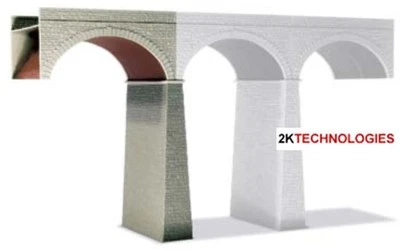 Ratio 252 Section Arche & Poteaux de Viaduc, Kit N Non Peint - Photo 1/4