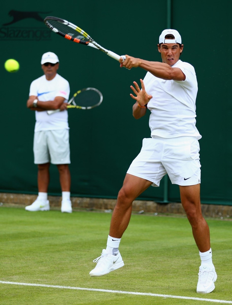 NIKE CHALLENGER PREMIER RAFA NADAL CREW SHIRT - WIMBLEDON