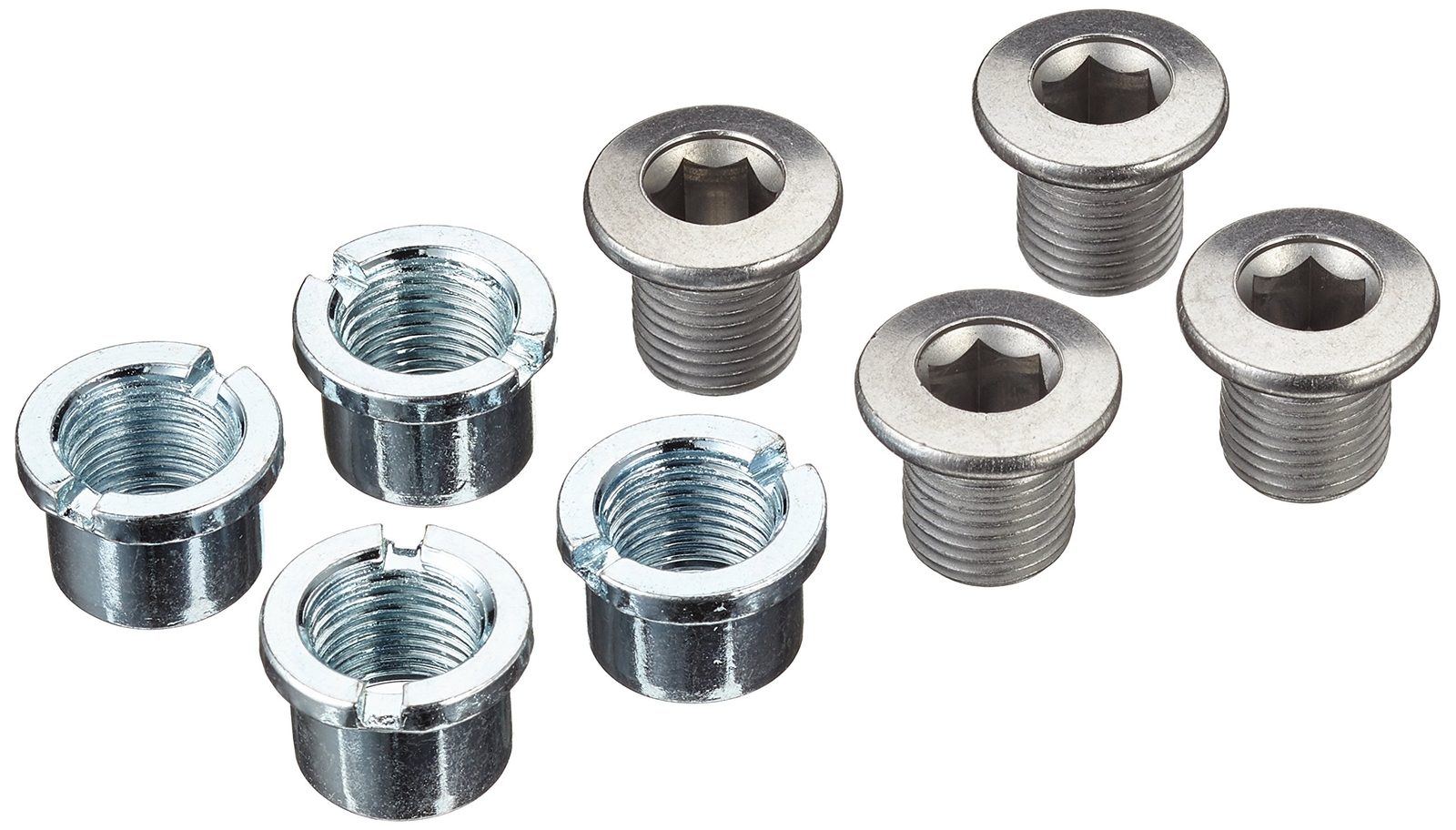 Shimano FC-M391 double gear fixing bolt and nut set, M8 x 8.5 mm, pack of 4