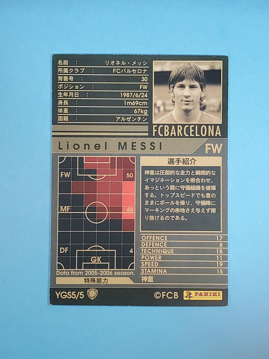 2006-07 Panini WCCF #YGS5 Young Star Lionel Messi FC 2006-07 Panini WCCF #YGS5 Young Star Lionel Messi FC