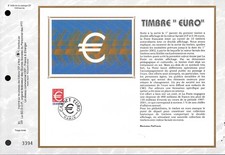 3215++FEUILLET CEF SUR  SOIE 1er JOUR 1999   LE  TIMBRE EURO  AUTO-ADHESIF
