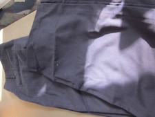 NEW LANDS END WOMENS PLAIN FRONT CLASSIC STRAIGHT CHINO PANTS NAVY BLUE 8P X 30"