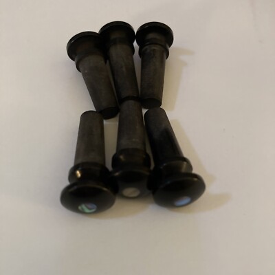 6 New Ebony With Abalone Dots Guitar End Pins From CF Martin for strap