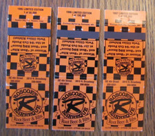 SODA POP SOFT DRINK MATCHCOVERS: ROSCOE'S BBQ & ROOT BEER MATCHCOVERS -D21