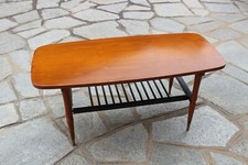 Tavolino Portariviste Design anni '50 Legno Ottone F.G.S. Brevettato Epoca Italy