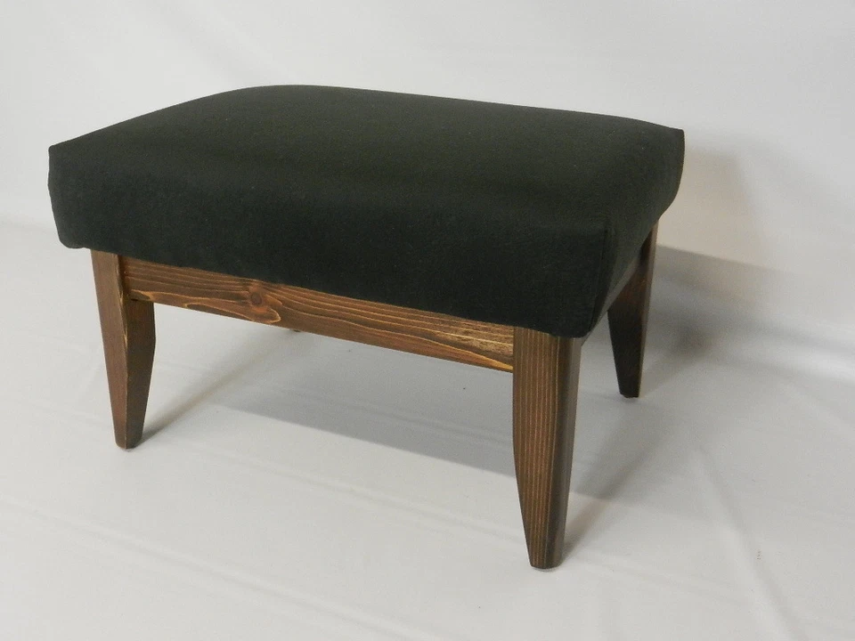 Yorkshire Suede Footstools with Solid Wood Frame (Available in 4 Colors) Free US - Image 3 of 4