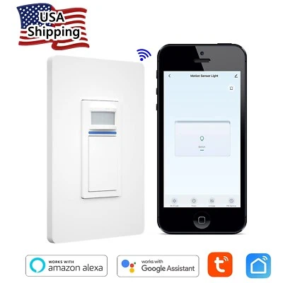 Nexete Smart Wi-Fi Motion Sensor Light Switch,Motion Detector PIR Infrared