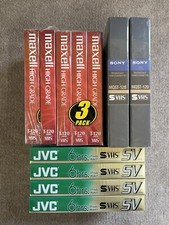 Blank Media VHS Cassette Tapes Sealed Maxell Sony JVC 120 6hrs Lot of 11 NEW