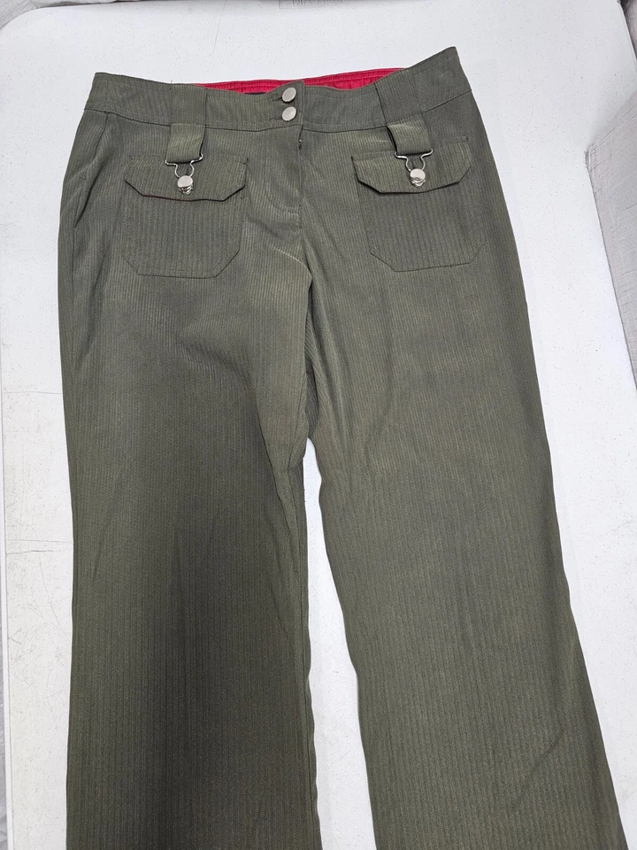 Bobby J Juniors Talla 9 (32x32) Verde Corte Bota Pantalones Mezcla Poliéster Foto 3 de 4