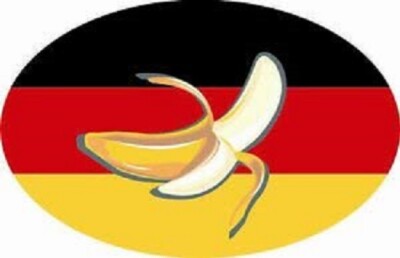 Sticker flag banana republic oval 10 x 6.5 cm car decal sticker