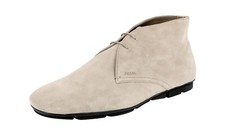 PRADA Leather Chukka Shoes - 2TD004 - Beige - NEW