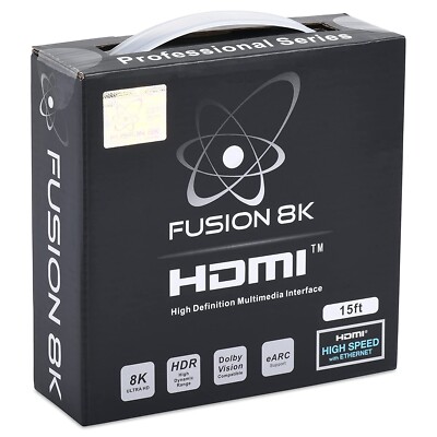 Fusion8K HDMI 2.1 8K HDMI Cable - Professional Series (15 Feet)
