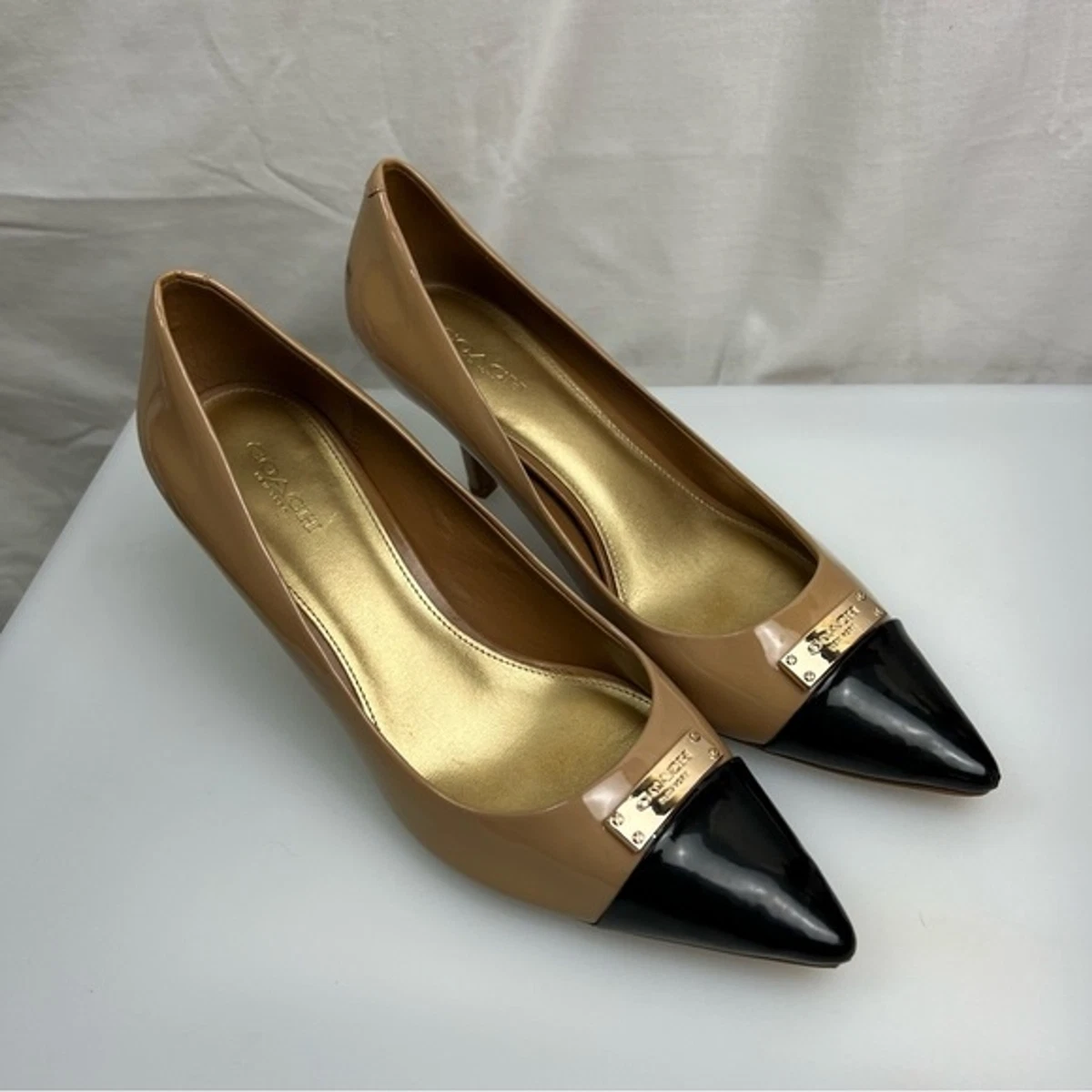 Coach leather store heels