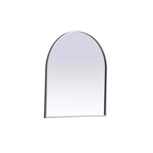 Elegant Decor Ayra 27x30" Arch Modern MDF Wood/Iron Mirror in Silver - Picture 3 of 9