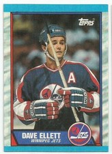 DAVE ELLETT 1989-90 TOPPS CARD MINT CONDITION WINNIPEG JETS