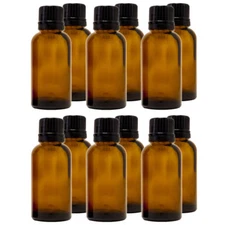 1 fl oz (30 ml) Amber Glass Bottle w/ Euro Dropper