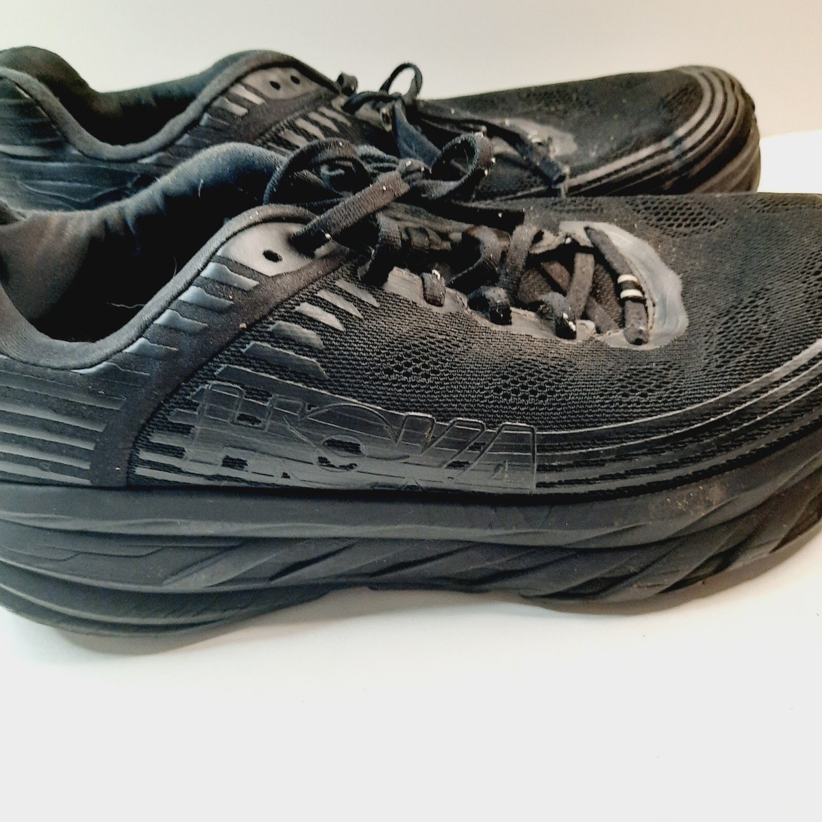 Hoka One One Bondi 7 Men's Running Shoes - Black/Black, US 12.5 2E