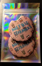 But First Starbucks Set of 2 Car Coasters Neoprene Coffee Themed Handmade 2.75"