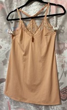AUDEN Coral Slip Dress Racer Back Lace Lingerie Slip Women  s Small