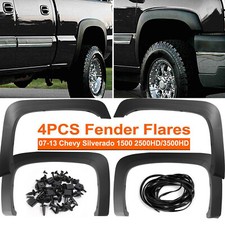 Pickup Rivet Fender Flares Fit For 07-13 Chevy Silverado 1500 2500hd3500hd