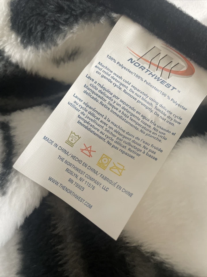 Manta polar de felpa Jack Skellington Pesadilla antes de Navidad 2009 rara Foto 3 de 4