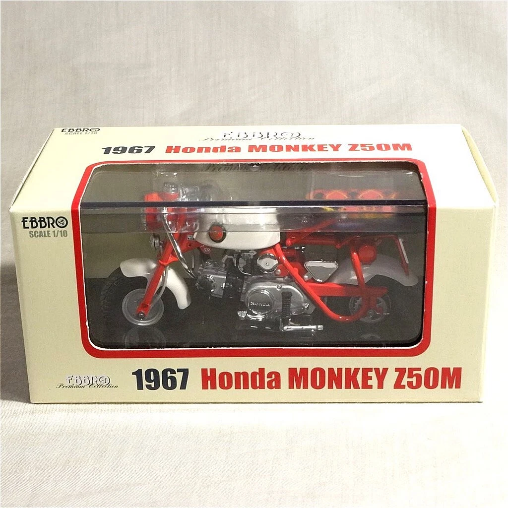 EBBRO 1/10 Scale Honda MONKEY Z50M Red Color w/Original Box