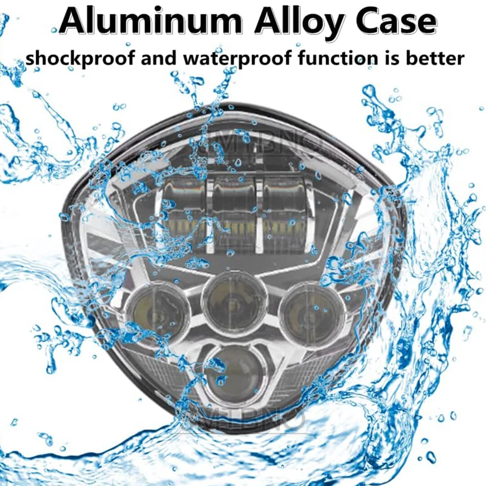 For Victory Cross Country Magnum Kingpin Vegas Hammer LED Motorcycle Headlight  - Image 2 of 4