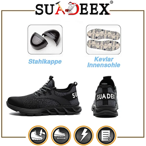 Neu Sicherheitsschuhe Leicht Mit Stahlkappe Arbeitsschuhe Sneaker Sportliche DE - Bild 8 von 49