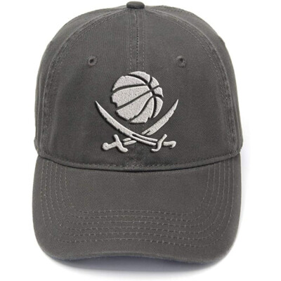 Lyprerazy Men's Cotton Baseball Cap - Pirate Skull & Crossbones Embroidery, Adjustable, Grey - View #7