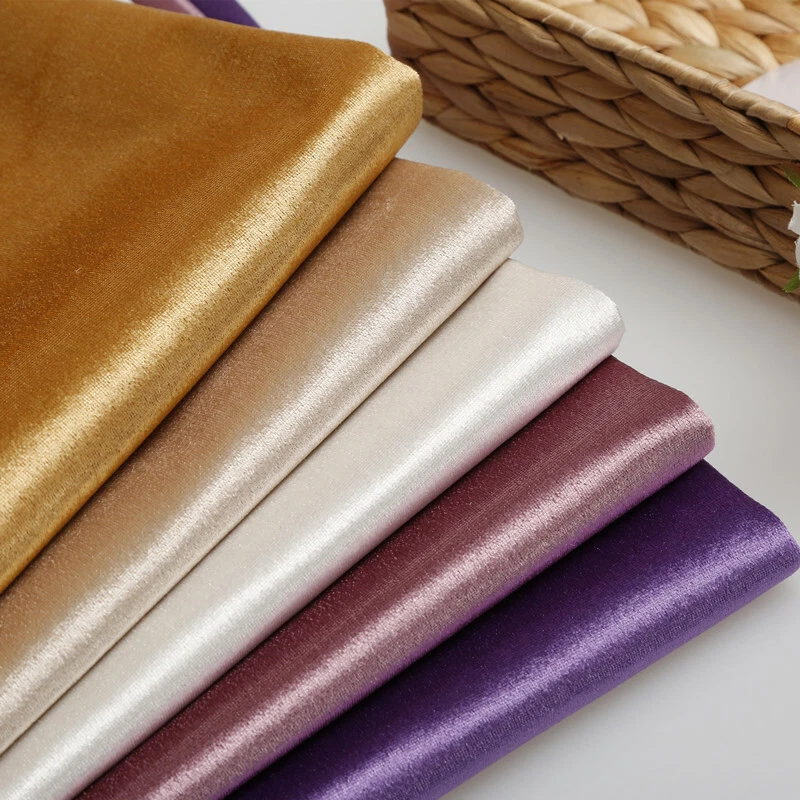 Sofa Upholstery Velour Fabric Thick European Soft Roll Cushion Velvet DIY Cloth - Image 4 of 4
