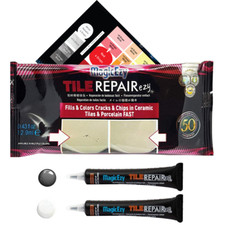 Tile RepairEzy - (Grey & White): Fix Cracked Porcelain Tiles - MagicEzy