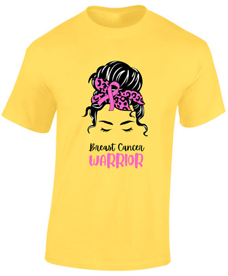 BRUSTKREBS WARRIOR HERREN T-SHIRT SURVIVOR COOL TOP STARKER LAUF FUND