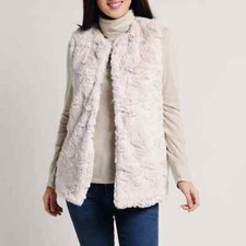 Dylan Faux Fur Vest In Ivory Women's Medium Cream