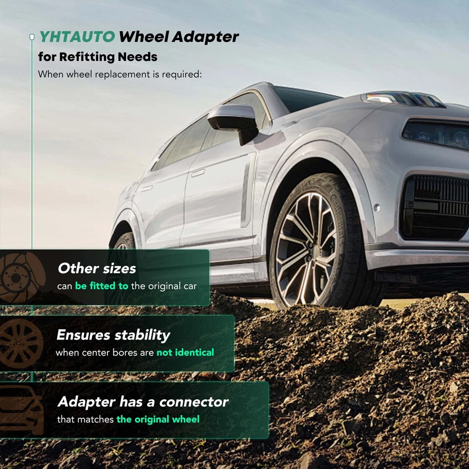 4 adaptadores de rueda de 5 x 5" a 5 x 4,75" 12 x 1,5 78,3 mm 1,25" para Chevrolet Buick Foto 4 de 4