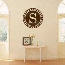 PERSONALIZED CIRCLE FAMILY MONOGRAM Vinyl Wall Decal 