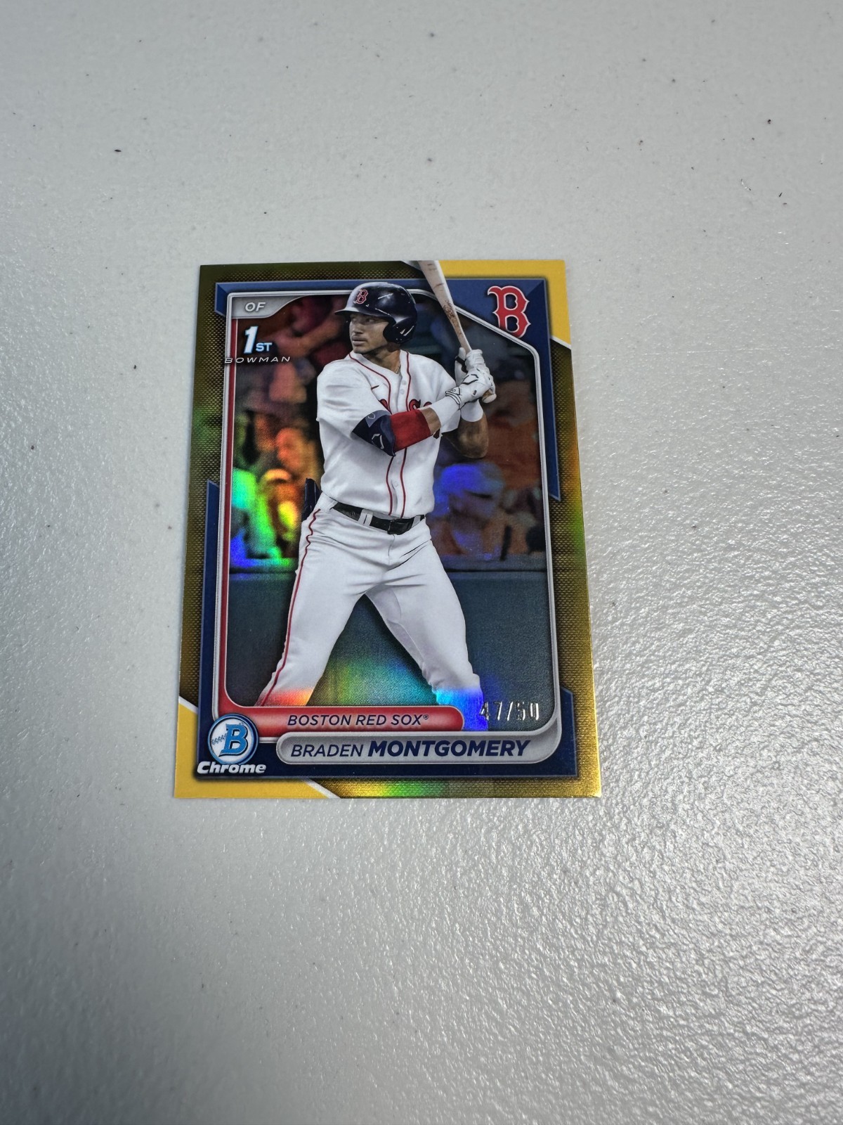 2024 Bowman Chrome Draft Braden Montgomery Gold Refractor #BDC-58 /50