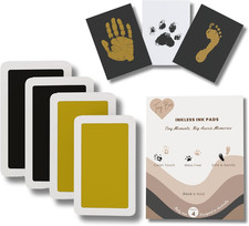 4-Pack Inkless Hand and Footprint Kit - Ink Pad for Baby Hand and Footprint Kit 