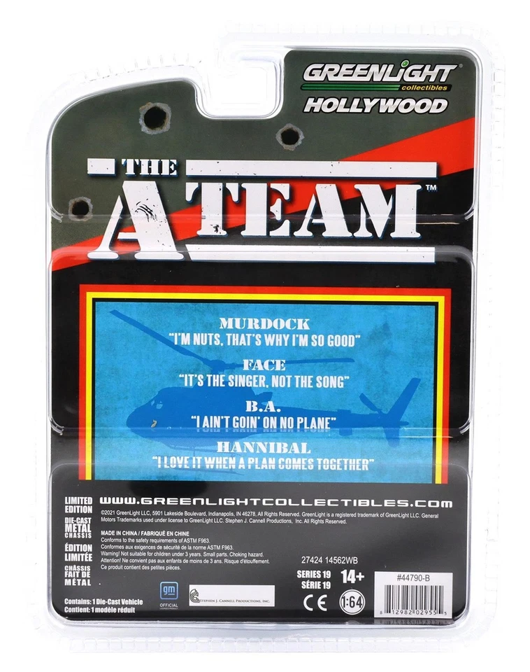 Greenlight 1:64 GMC Vandura Van 1983 A-Team Gris/Rouge/Noir - Photo 2/2