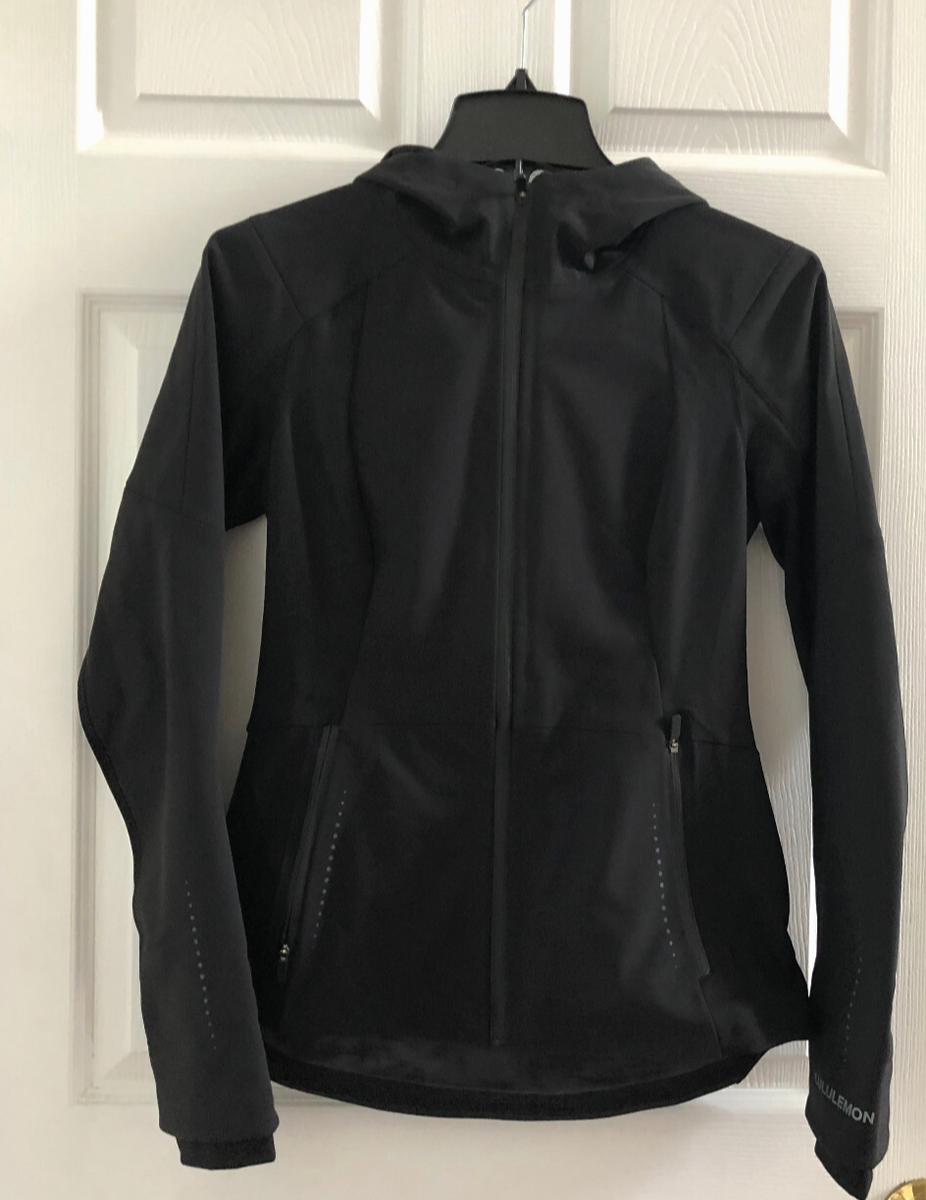 LULULEMON ブラック　アウター　Lサイズ Lululemon Align Jacket Women 8 Luon Black Full Zip with zip